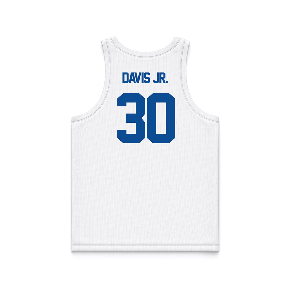BYU - NCAA Men's Basketball : Kennard Davis Jr. - White Basketball Jersey-1