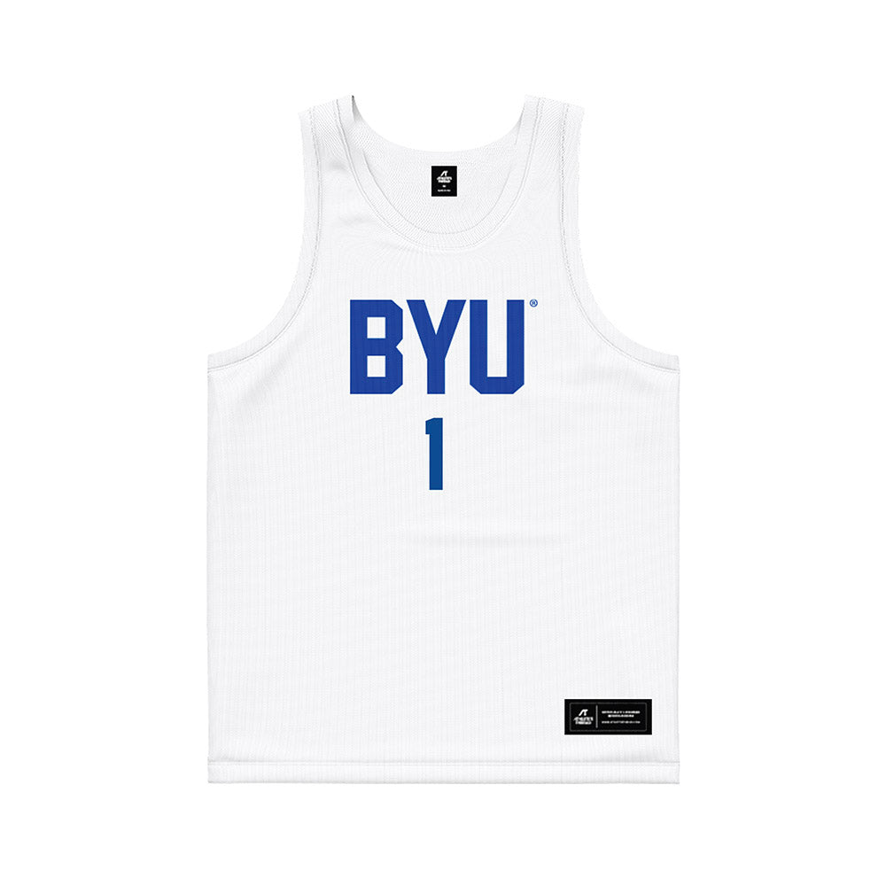 BYU - NCAA Men's Basketball : Xavion Staton - White Basketball Jersey-0
