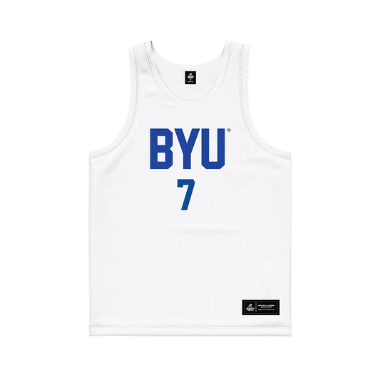 BYU - NCAA Women's Basketball : Olivia Hamlin - White Basketball Jersey-0