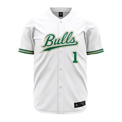 USF - NCAA Baseball : Eli Pitts - White Jersey-0
