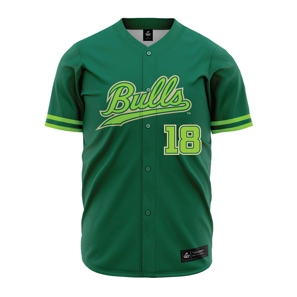 USF - NCAA Baseball : Niko Benestad - Green Jersey-0