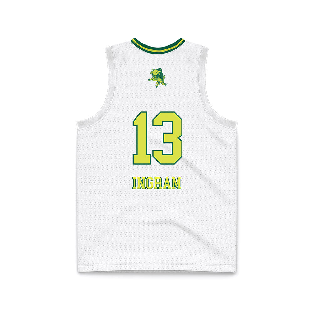 USF - NCAA Women's Basketball : Stefanie Ingram - White Basketball Jersey-1