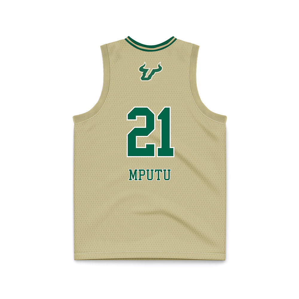 USF - NCAA Women's Basketball : Lor Mputu - Cream Basketball Jersey