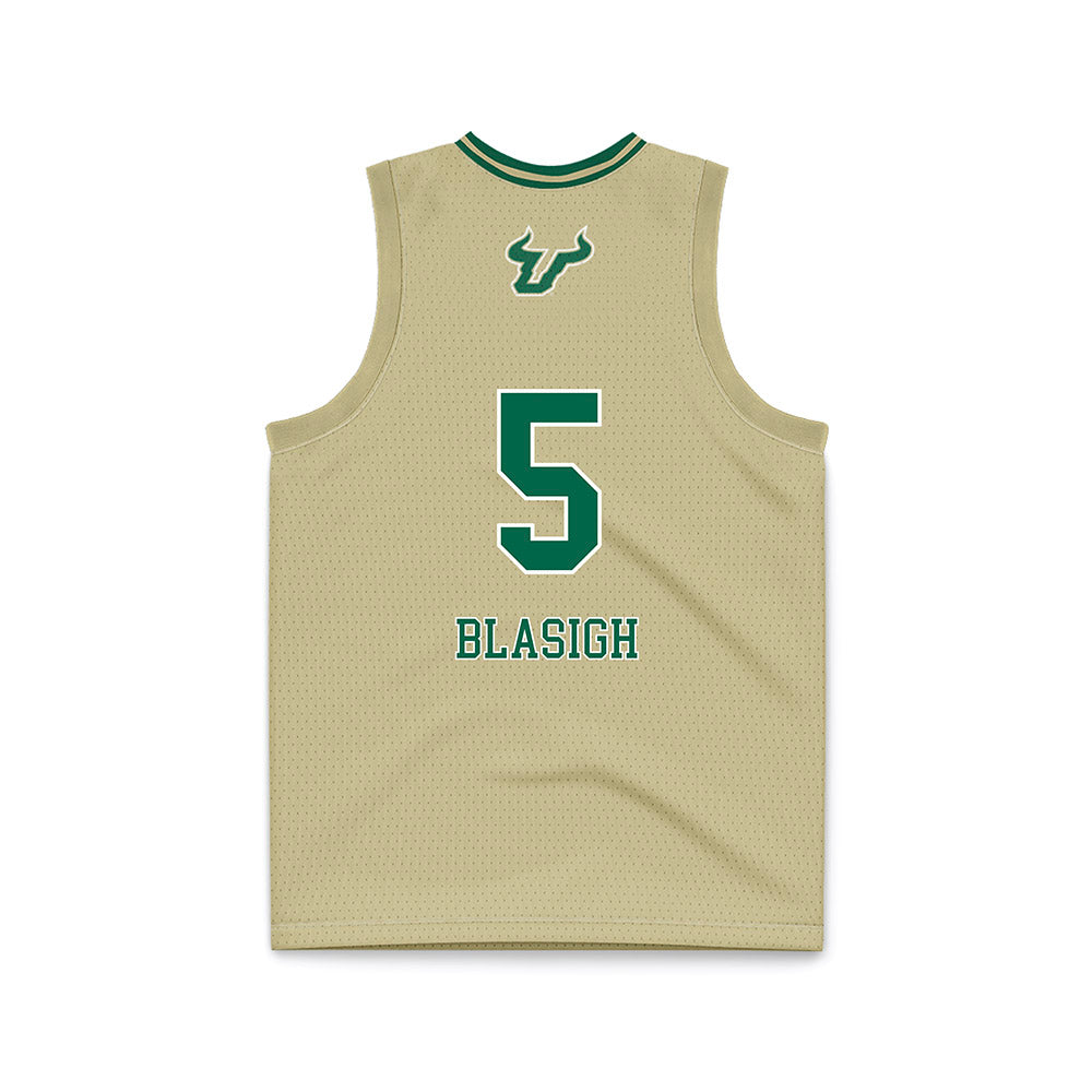 USF - NCAA Women's Basketball : Vittoria Blasigh - Cream Basketball Jersey-1