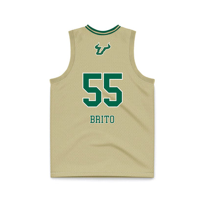 USF - NCAA Women's Basketball : Carla Brito - Cream Basketball Jersey-1