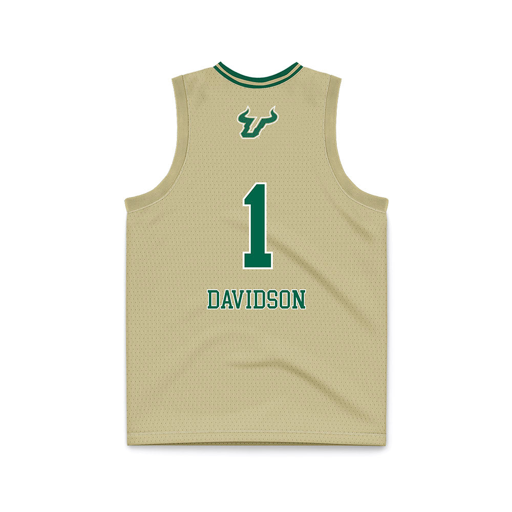 USF - NCAA Women's Basketball : Katie Davidson - Cream Basketball Jersey-1
