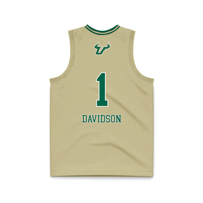 USF - NCAA Women's Basketball : Katie Davidson - Cream Basketball Jersey-1