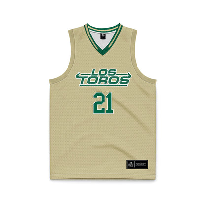 USF - NCAA Women's Basketball : Lor Mputu - Cream Basketball Jersey