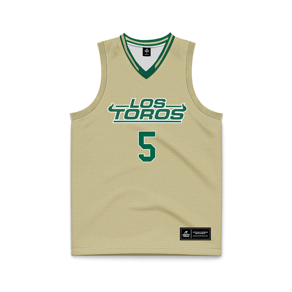 USF - NCAA Women's Basketball : Vittoria Blasigh - Cream Basketball Jersey-0