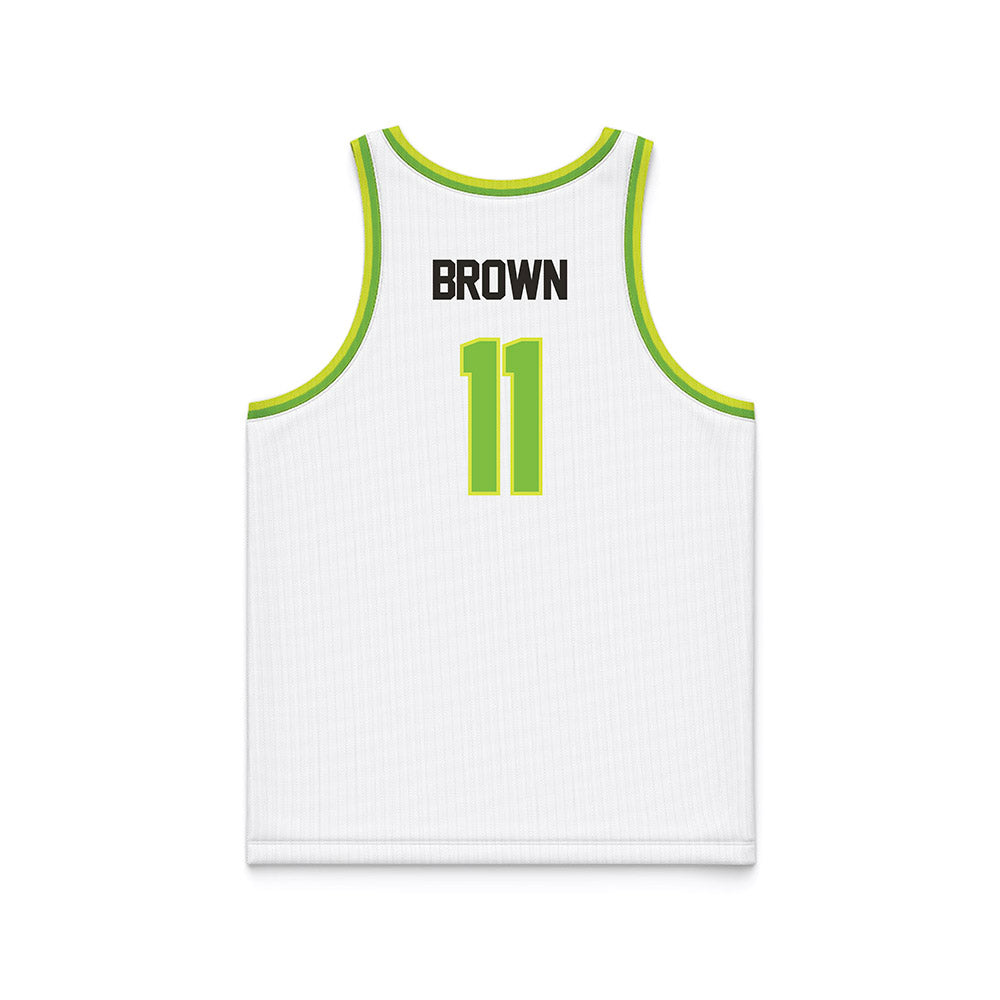 USF - NCAA Men's Basketball : CJ Brown - White Basketball Jersey