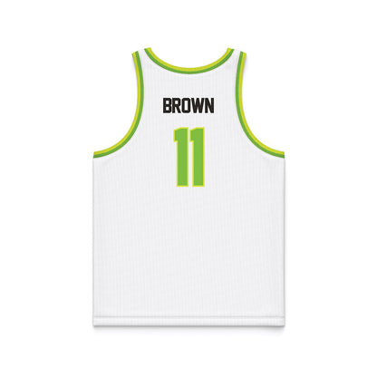 USF - NCAA Men's Basketball : CJ Brown - White Basketball Jersey