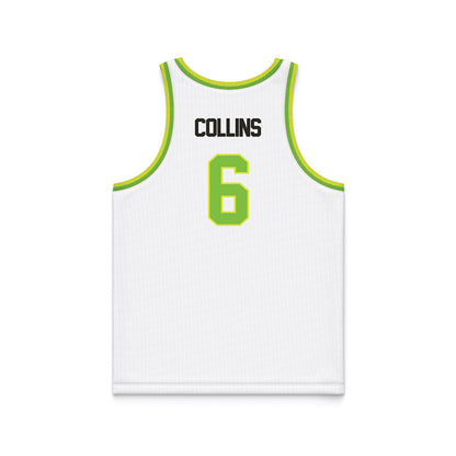 USF - NCAA Men's Basketball : Daimion Collins - White Basketball Jersey-1