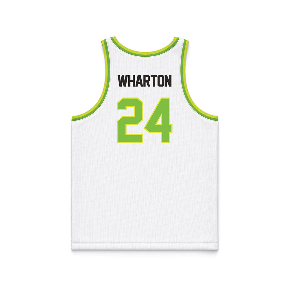 USF - NCAA Men's Basketball : Jaylen Wharton - White Basketball Jersey