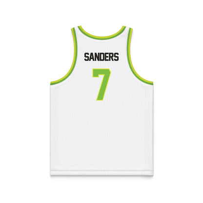 USF - NCAA Men's Basketball : Caleb Sanders - White Basketball Jersey-1