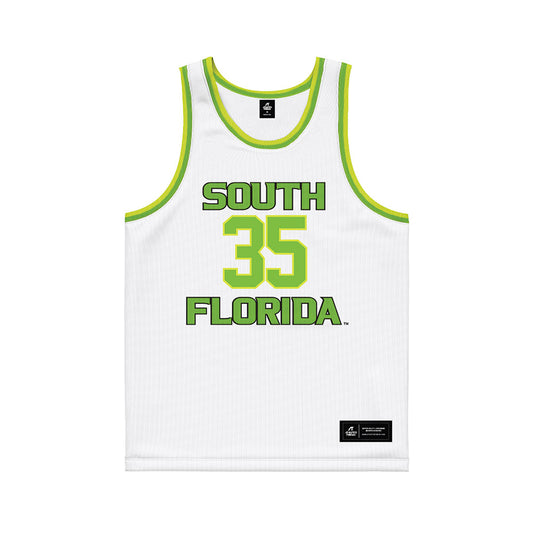 USF - NCAA Men's Basketball : Taj Glover - White Basketball Jersey