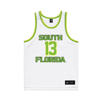 USF - NCAA Men's Basketball : Kasen Jennings - White Basketball Jersey