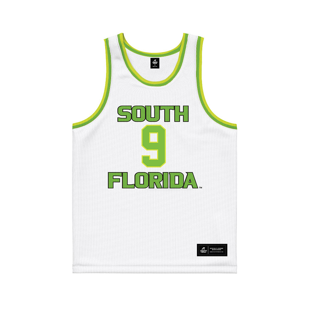 USF - NCAA Men's Basketball : Gavin Hightower - White Basketball Jersey-0