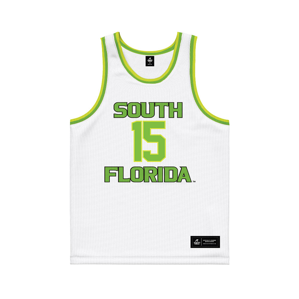 USF - NCAA Men's Basketball : Corey Walker - White Basketball Jersey