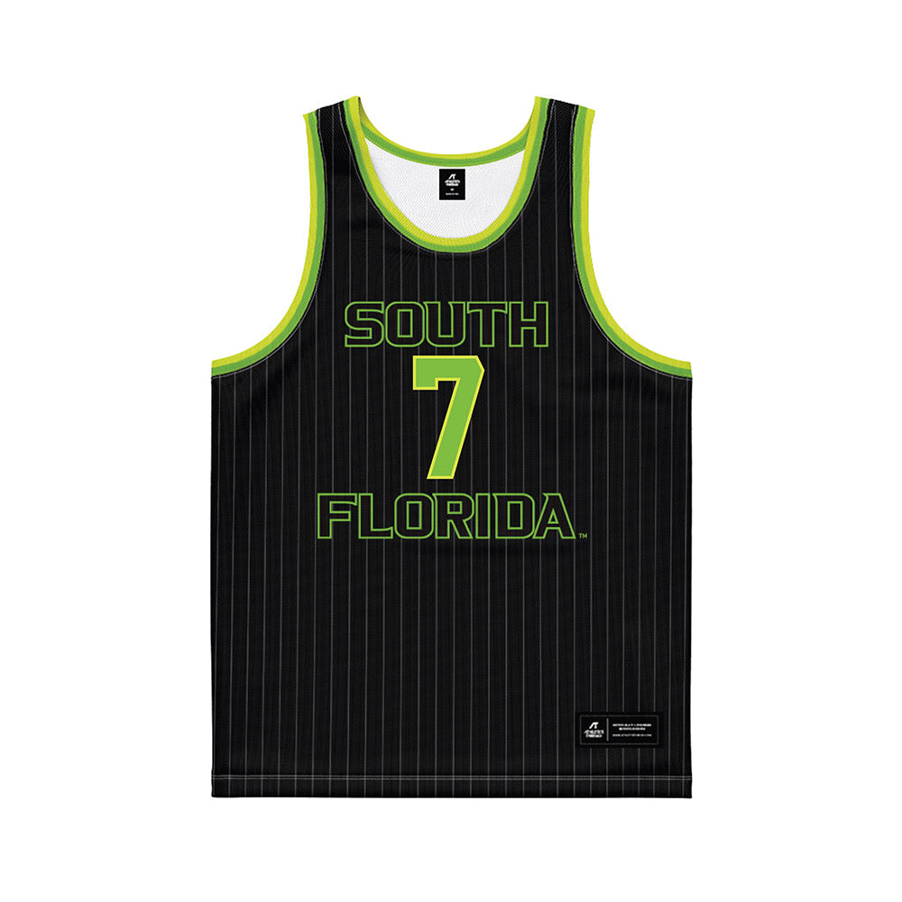 USF - NCAA Men's Basketball : Caleb Sanders - Green Basketball Jersey-0