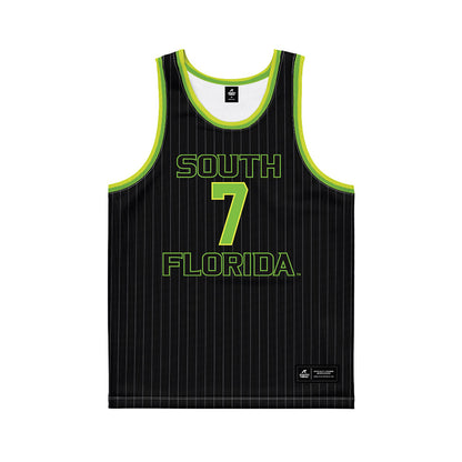 USF - NCAA Men's Basketball : Caleb Sanders - Green Basketball Jersey-0