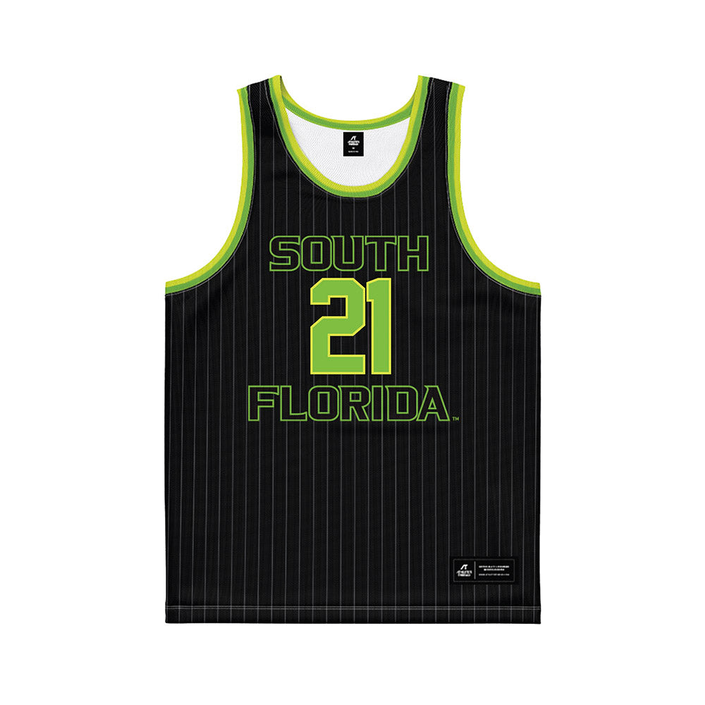 USF - NCAA Men's Basketball : Adriel Nyorha - Green Basketball Jersey-0