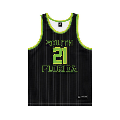 USF - NCAA Men's Basketball : Adriel Nyorha - Green Basketball Jersey-0