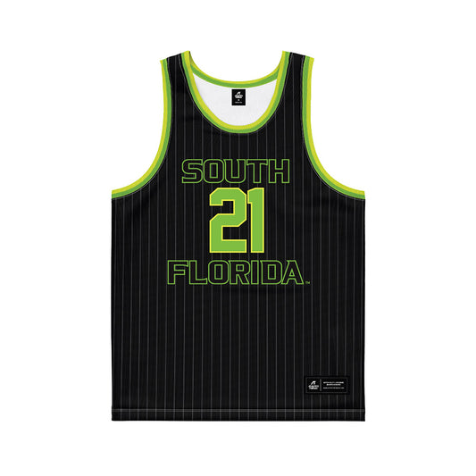 USF - NCAA Men's Basketball : Adriel Nyorha - Green Basketball Jersey-0