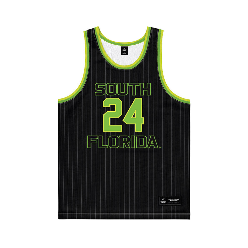 USF - NCAA Men's Basketball : Jaylen Wharton - Green Basketball Jersey