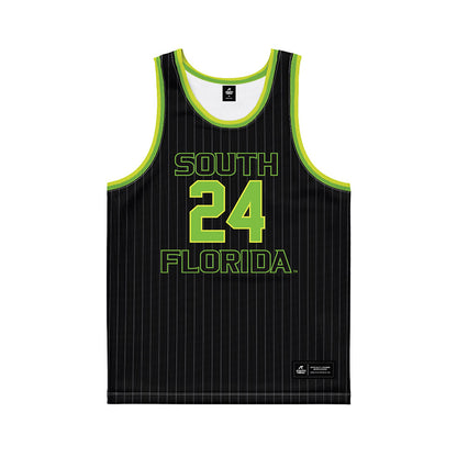 USF - NCAA Men's Basketball : Jaylen Wharton - Green Basketball Jersey