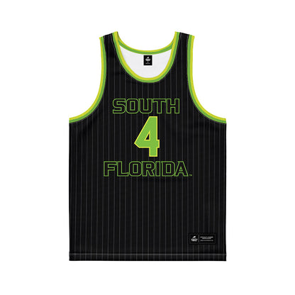 USF - NCAA Men's Basketball : Devin Haid - Green Basketball Jersey-0