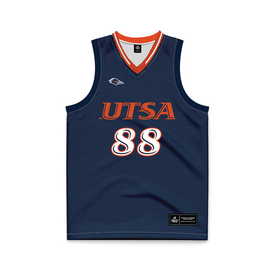 UTSA - NCAA Men's Basketball : Skylar Wicks - Navy Basketball Jersey-0