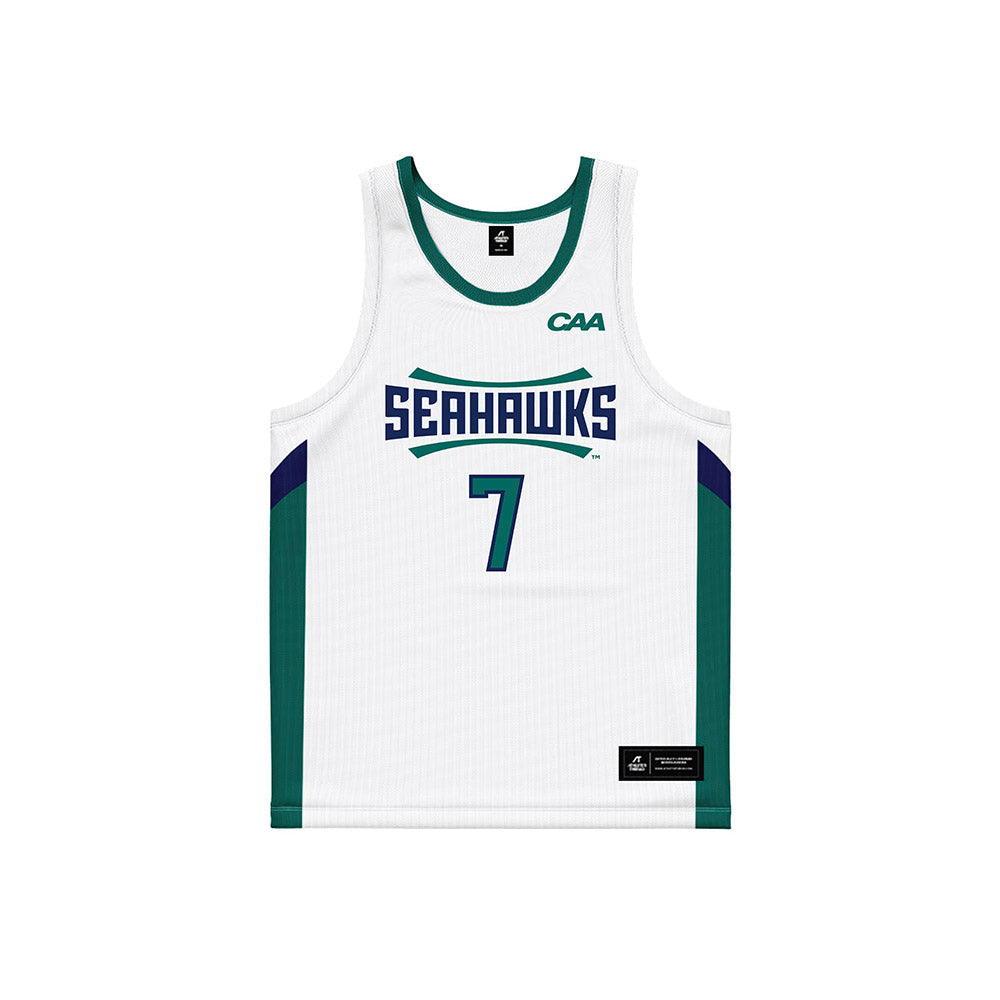 UNC Wilmington - NCAA Men's Basketball : Greedy Williams - White Basketball Jersey