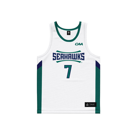 UNC Wilmington - NCAA Men's Basketball : Greedy Williams - White Basketball Jersey