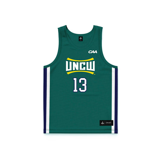 UNC Wilmington - NCAA Women's Basketball : Corrie McLaughlin - Teal Basketball Jersey-0
