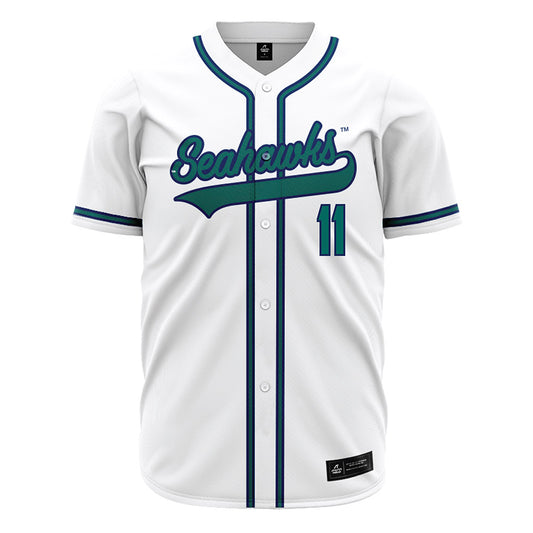 UNC Wilmington - NCAA Baseball : Mason Hughes - White Jersey-0