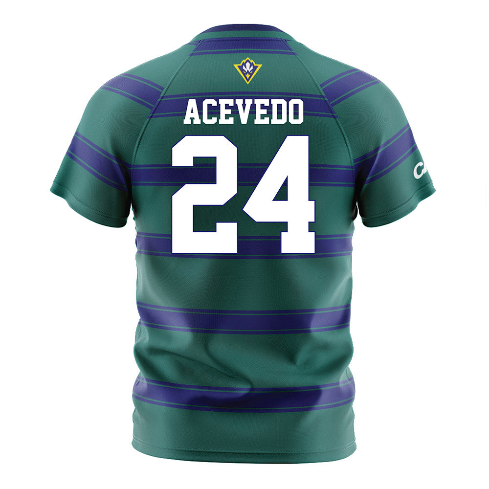 UNC Wilmington - NCAA Men's Soccer : Christian Acevedo - Teal Soccer Jersey-1