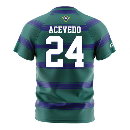 UNC Wilmington - NCAA Men's Soccer : Christian Acevedo - Teal Soccer Jersey-1