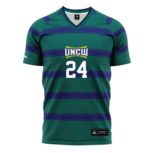 UNC Wilmington - NCAA Men's Soccer : Christian Acevedo - Teal Soccer Jersey-0