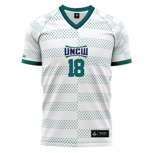 UNC Wilmington - NCAA Men's Soccer : Jacob Coates - White Soccer Jersey-0
