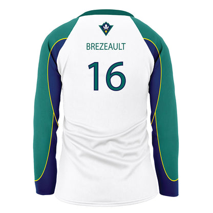 UNC Wilmington - NCAA Women's Volleyball : Alexa Brezeault - White Volleyball Jersey