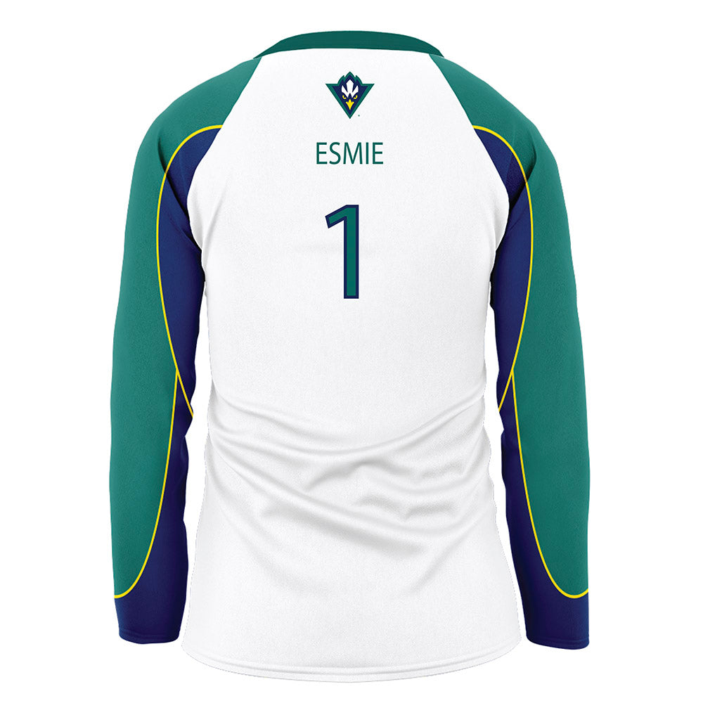 UNC Wilmington - NCAA Women's Volleyball : David Esmie - White Volleyball Jersey-1
