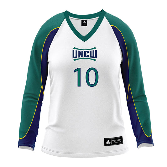 UNC Wilmington - NCAA Women's Volleyball : Larisa Lehtoranta - White Volleyball Jersey-0