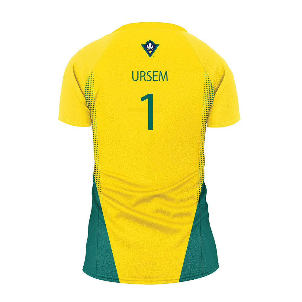 UNC Wilmington - NCAA Women's Volleyball : Marnie Ursem - Yellow Volleyball Jersey-1