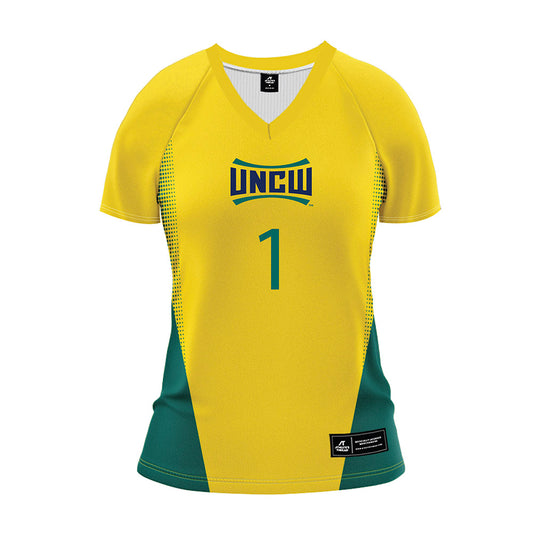UNC Wilmington - NCAA Women's Volleyball : David Esmie - Yellow Volleyball Jersey-0