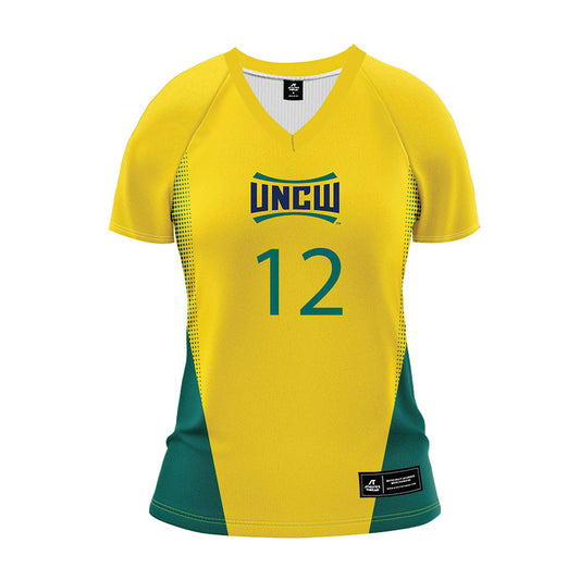 UNC Wilmington - NCAA Women's Volleyball : Lillian Sullivan - Yellow Volleyball Jersey-0
