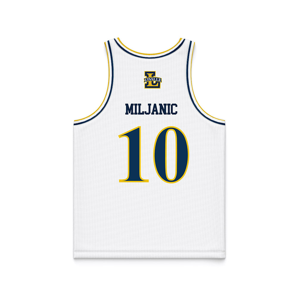 La Salle - NCAA Women's Basketball : Ivona Miljanic - White Basketball Jersey-1