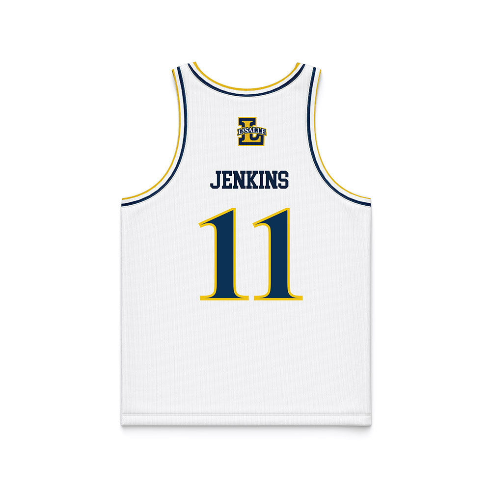 La Salle - NCAA Women's Basketball : Sania Jenkins - White Basketball Jersey-1