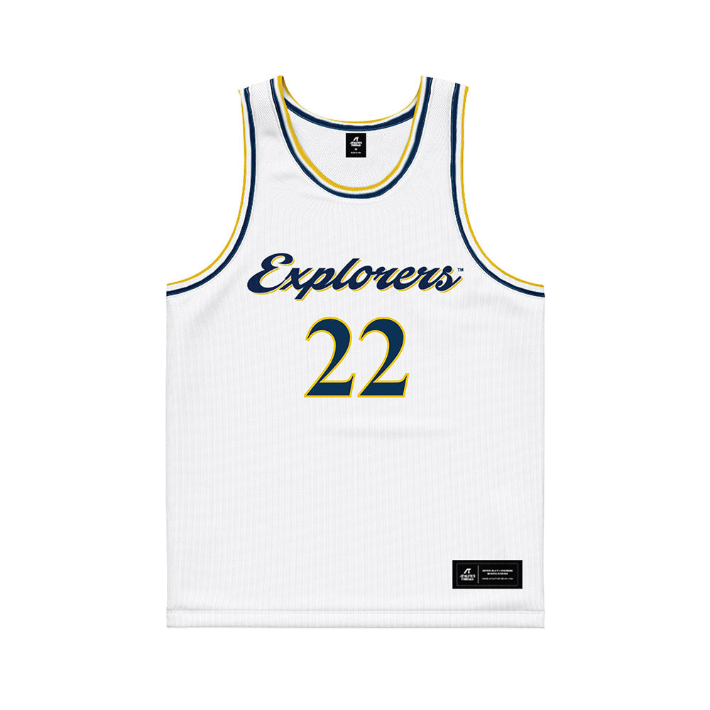 La Salle - NCAA Women's Basketball : Yar Manyiel - White Basketball Jersey-0