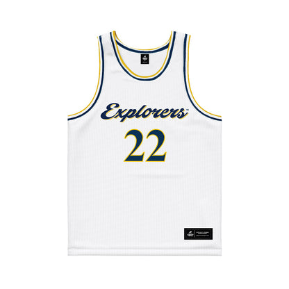La Salle - NCAA Women's Basketball : Yar Manyiel - White Basketball Jersey-0