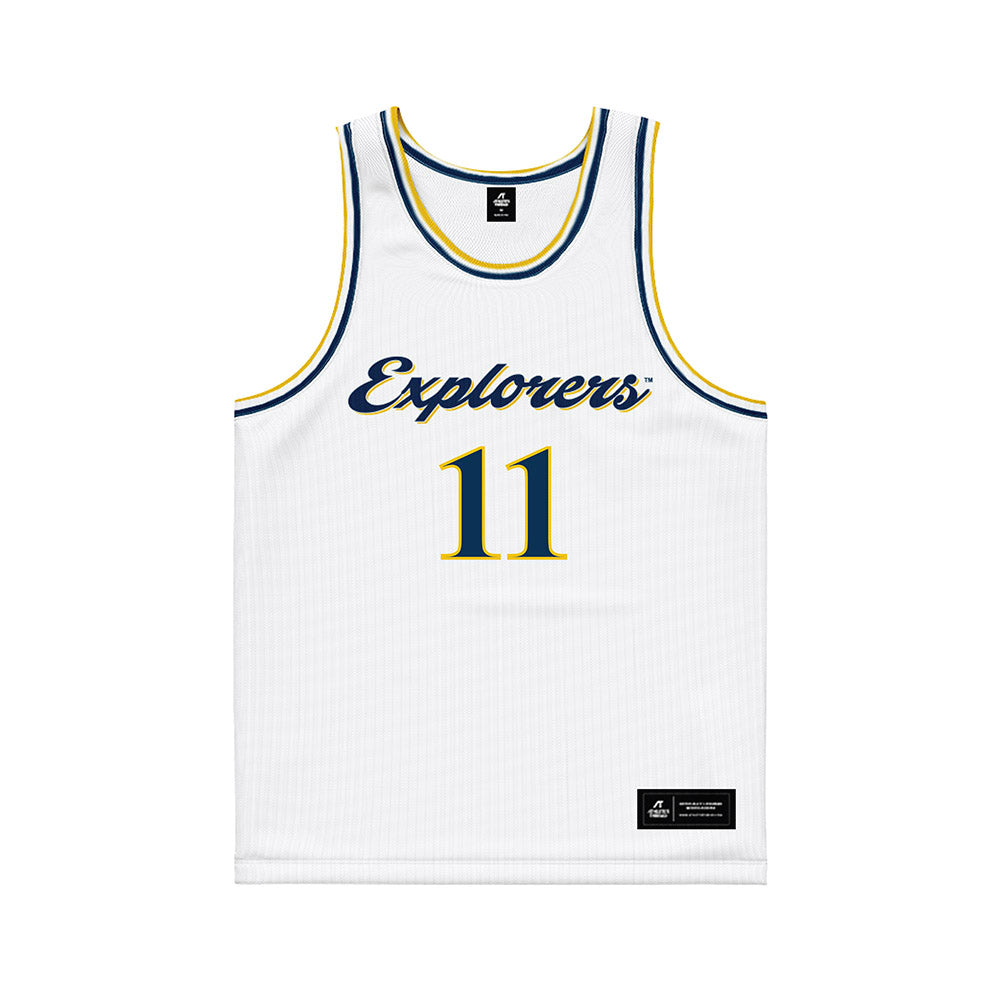 La Salle - NCAA Women's Basketball : Sania Jenkins - White Basketball Jersey-0